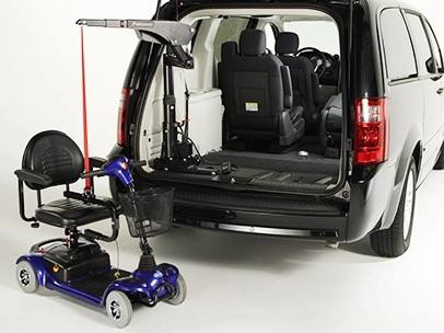 a scootered being loaded into a van and other Mobility Scooters, Home Access Ramps, Chairlifts, and Stairlift Repair in Blackwood, NJ