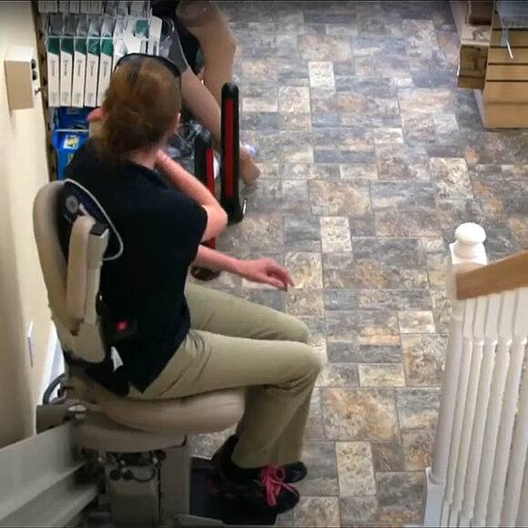 used stairlift installed in a Egg Harbor Township home
